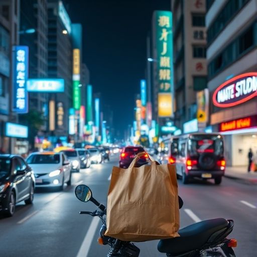 广州夜间外卖配送