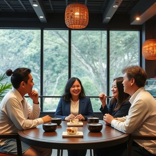 宝安朋友聚会喝茶场景