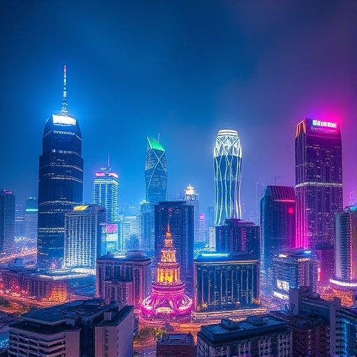 广州天河夜景