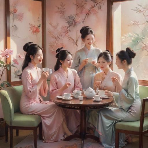 朋友间的喝茶时光