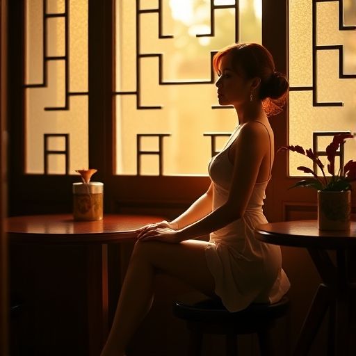 独坐窗边的宁静时刻