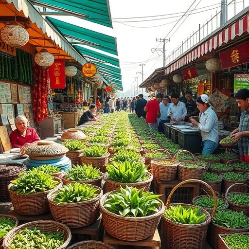 广州茶叶市场嫩茶交易场景
