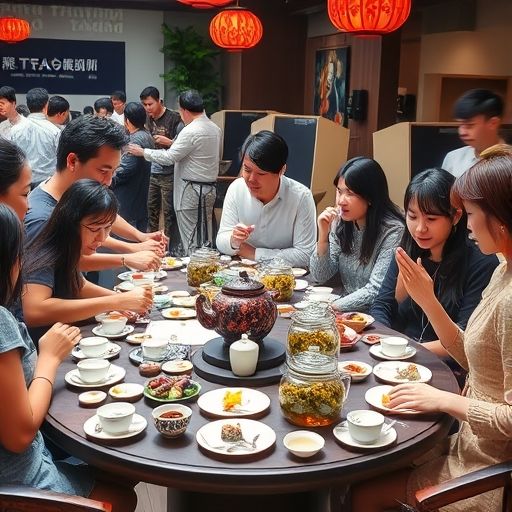 天河品茶会现场