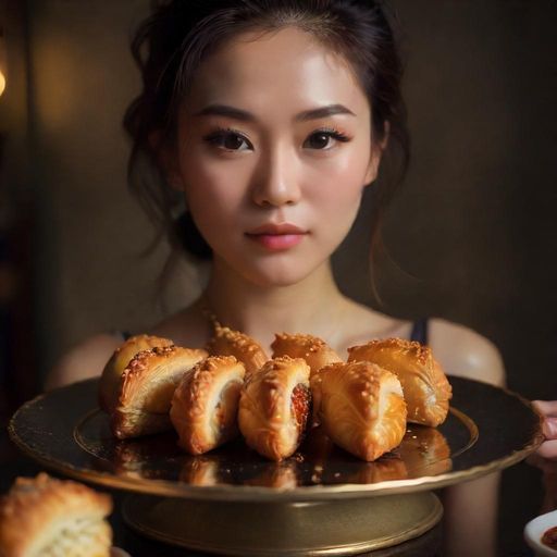 水汇夜宵叉烧酥美味瞬间