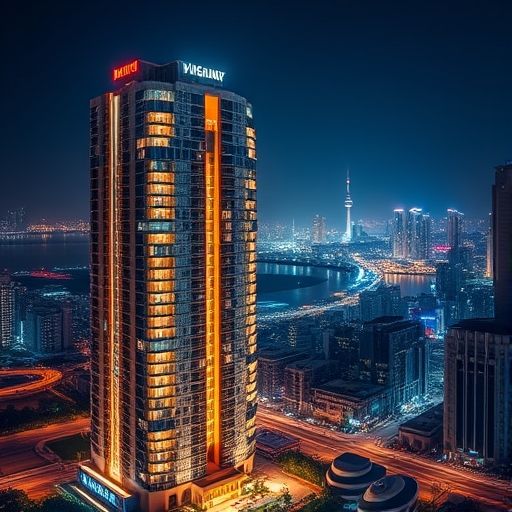 珠江新城高端住宅夜景