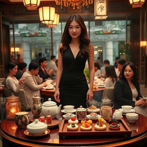 高端嫩茶社交场景