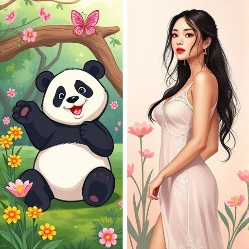 可爱的大熊猫在长隆玩耍