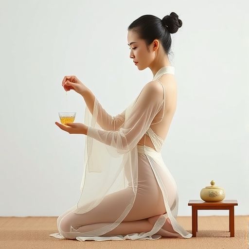 茶艺师正在优雅地泡茶，画面清新自然