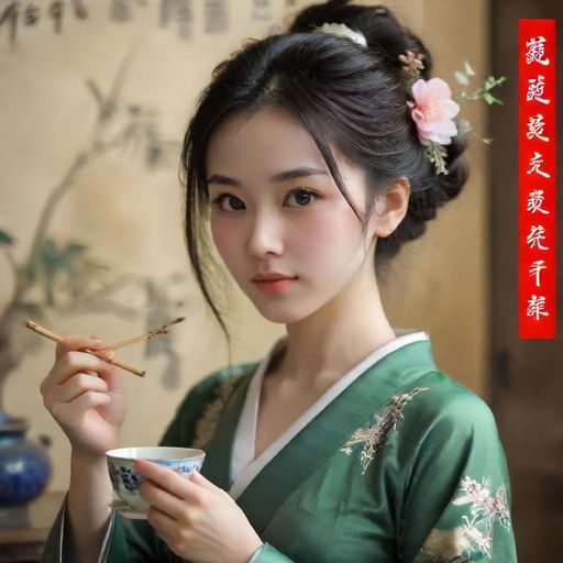 茶艺师优雅的泡茶动作