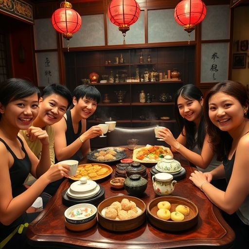 广州茶肆聚会