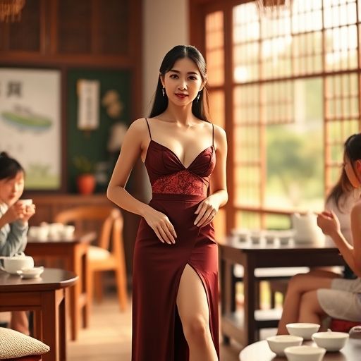 学员们在茶艺课堂上互动，画面明亮温馨