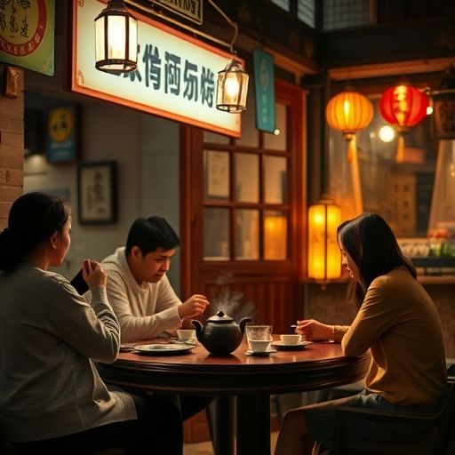 夜晚茶肆