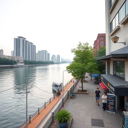 海珠区江边街景
