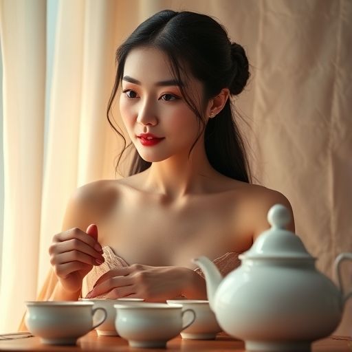 象征性的一套精致茶具