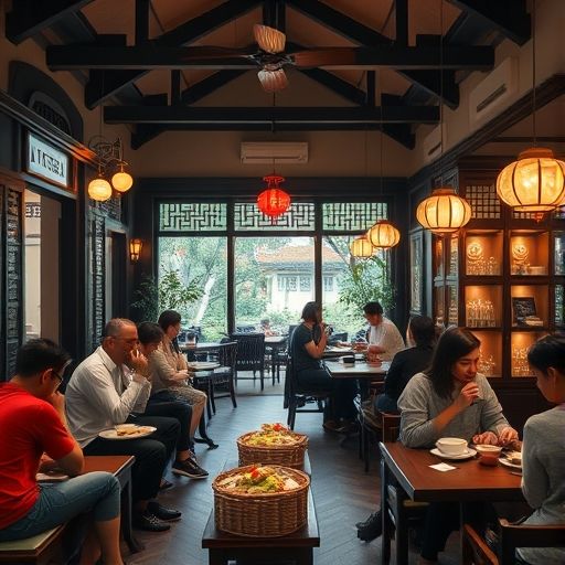 广州传统茶肆场景