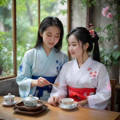 茶具摆放展示喝茶氛围