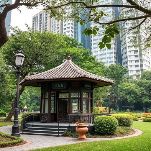 深圳公园旁的茶肆