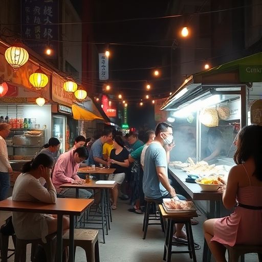 广州白云区夜宵摊场景