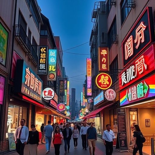 新市街道夜景