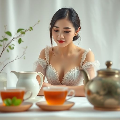 精致的茶具陈列