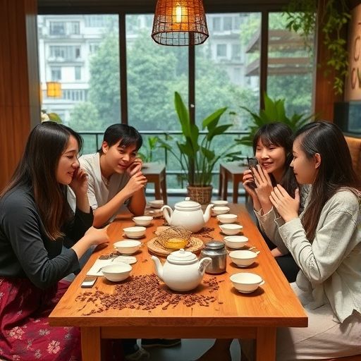 新茶嫩茶社交场景