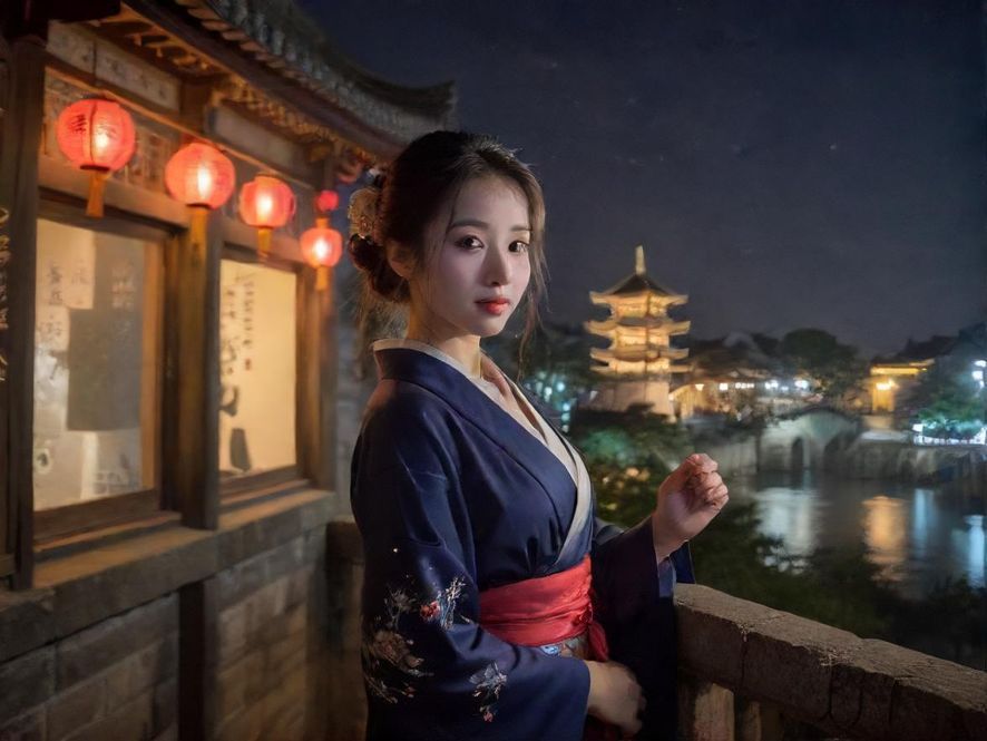 都市夜景下的繁华与神秘