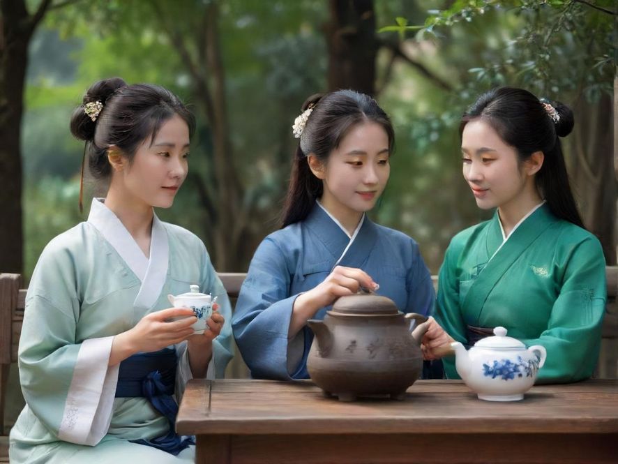 广州特色汗蒸馆的茶艺休息区