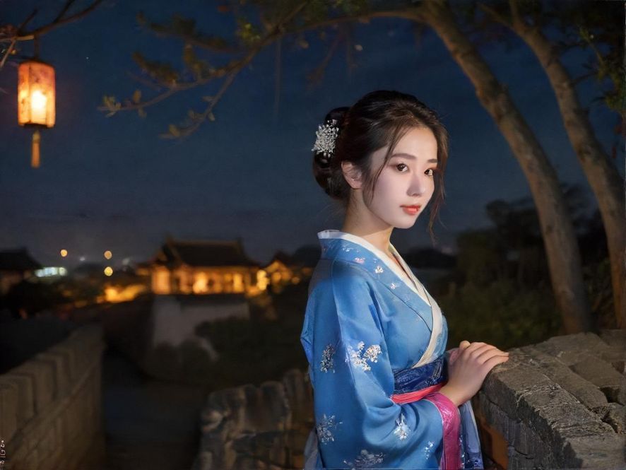 广佛老街巷夜景
