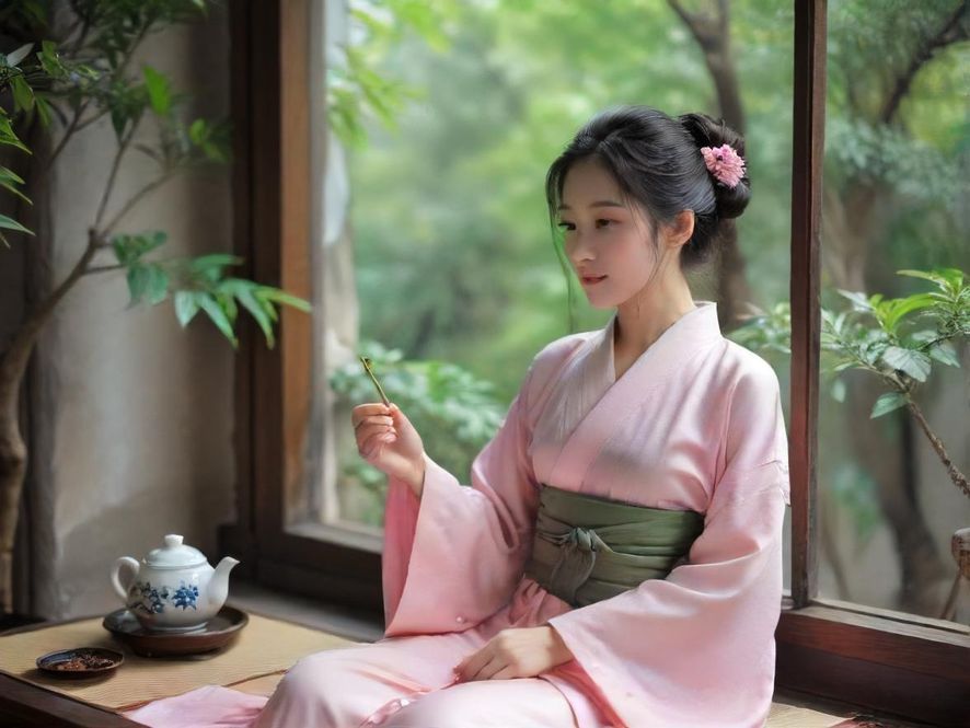 深圳龙华品茶时茶艺师的优雅身影