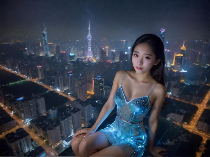 广州的璀璨夜景，高楼大厦在霓虹灯下熠熠生辉，展现着这座城市的无限活力。