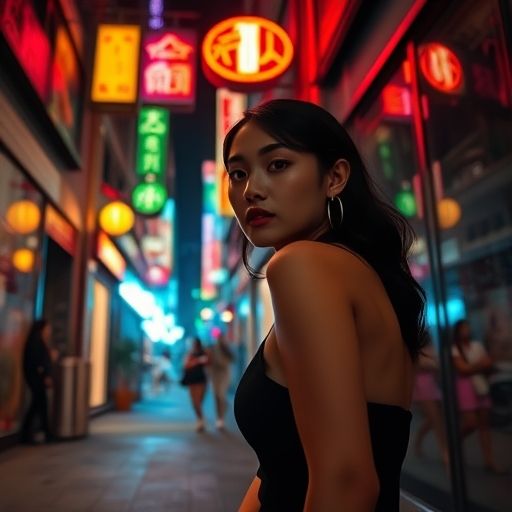 深圳夜景小巷入口