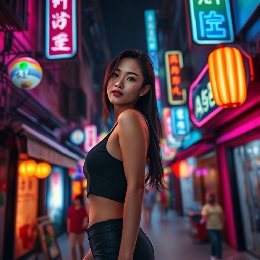 广州车陂巷子夜景实拍