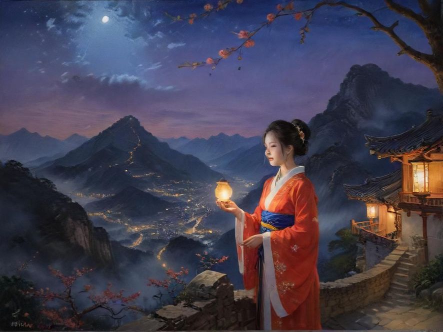 佛山休闲会所街景夜色