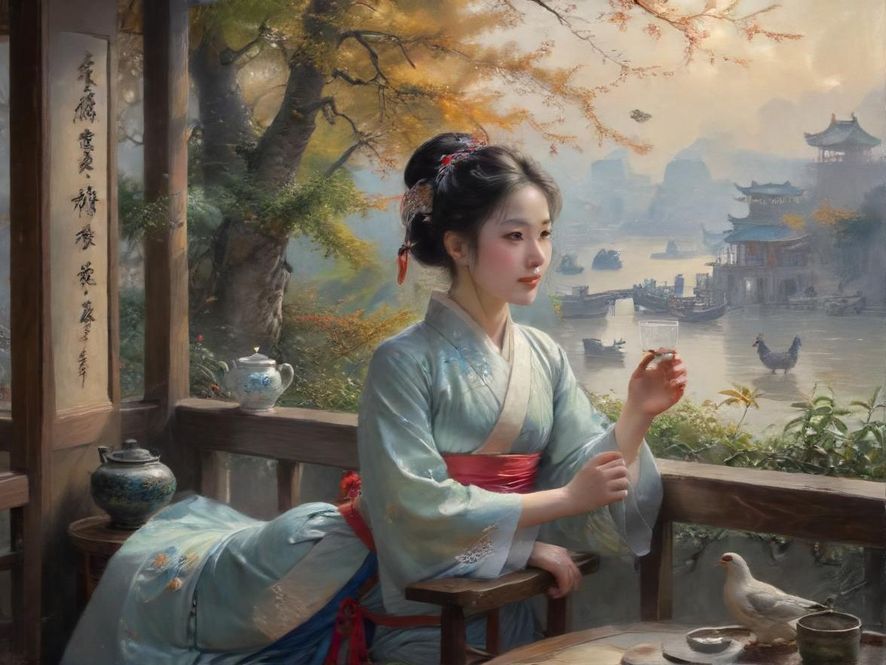 广州茶社温馨一角
