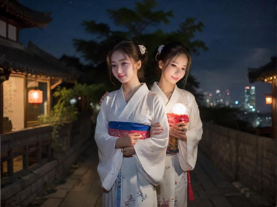 广州夜生活街头的霓虹灯光氛围