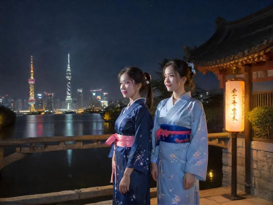 都市夜景下的神秘一角