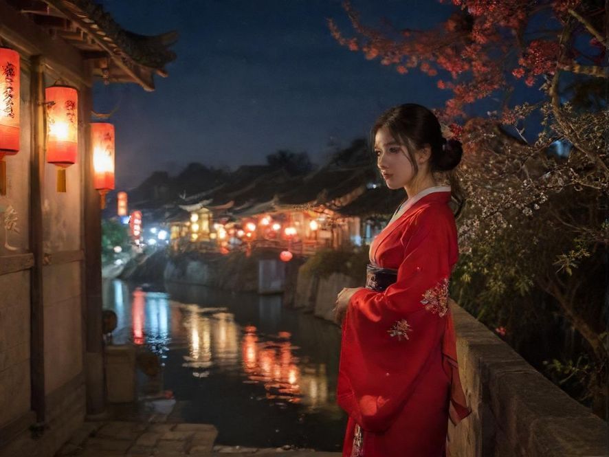 都市夜景，霓虹闪烁，远处高楼林立，象征着城市中隐藏的娱乐场所。