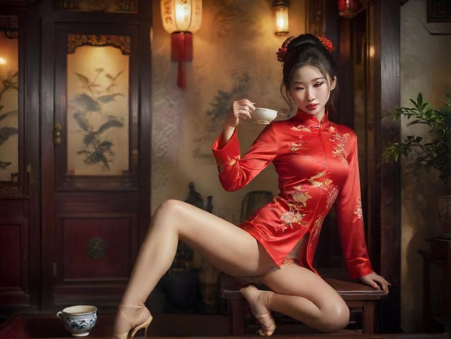 广州隐藏茶社茶艺表演场景