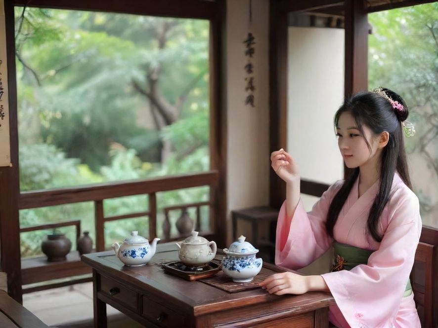 广州高端品茶工作室私密包厢，茶具精致，环境清幽