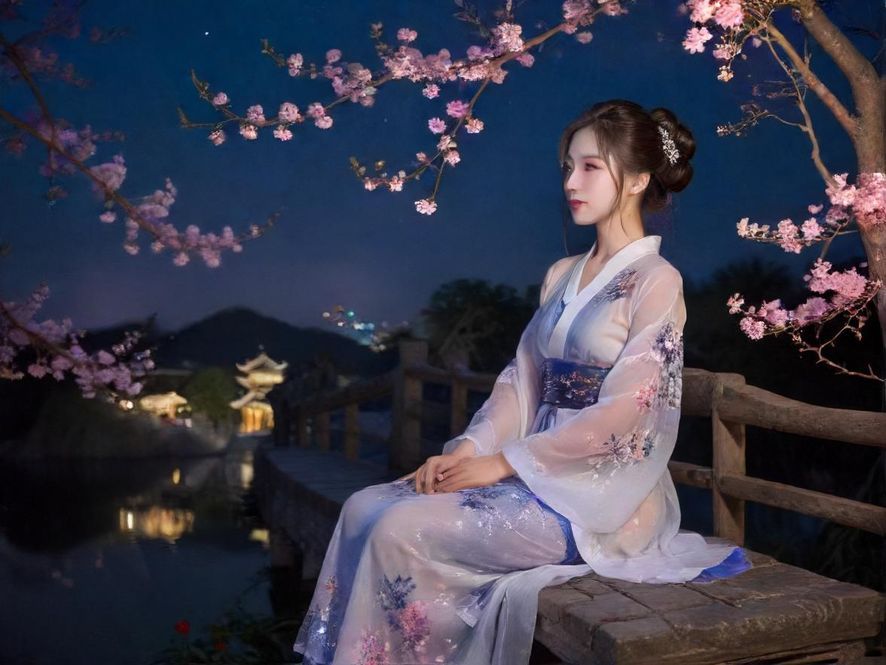 广州QM花园夜场霓虹街头夜景