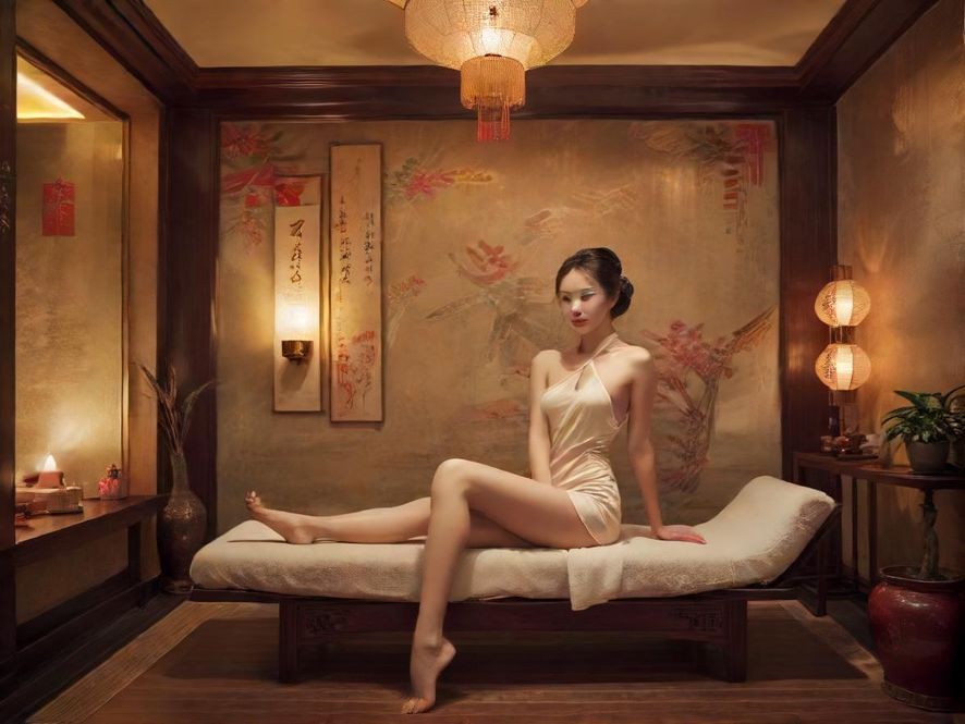 深圳桑拿会所复古风格休息大厅