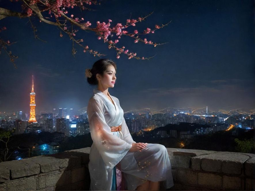 广州夜色街景