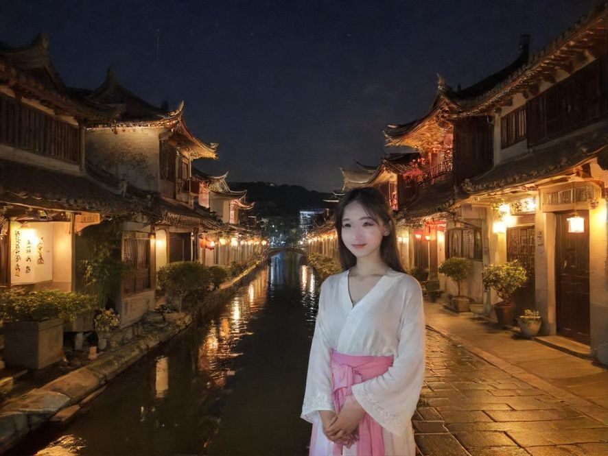 璀璨都市夜景下的神秘入口
