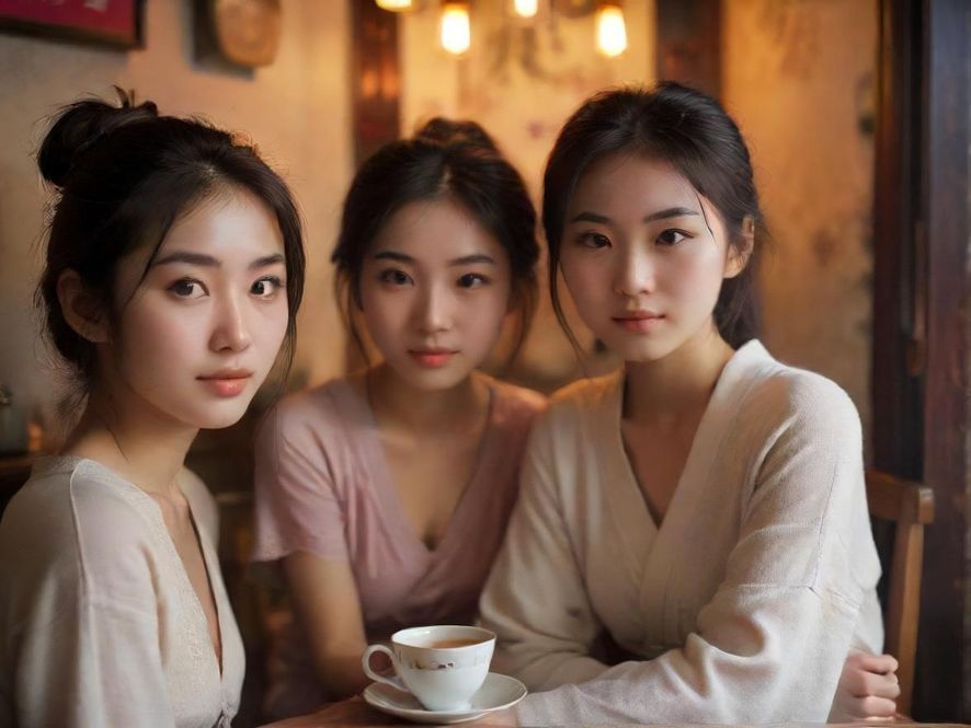 广州天河一间温馨私密的茶室，灯光柔和，氛围宁静。