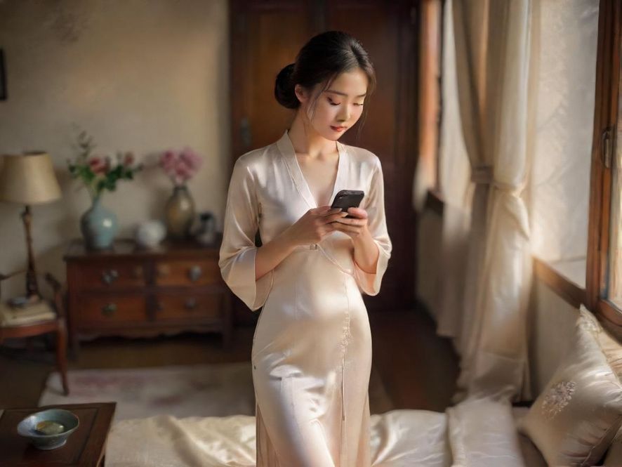 一个男人在家中沙发上用手机浏览论坛