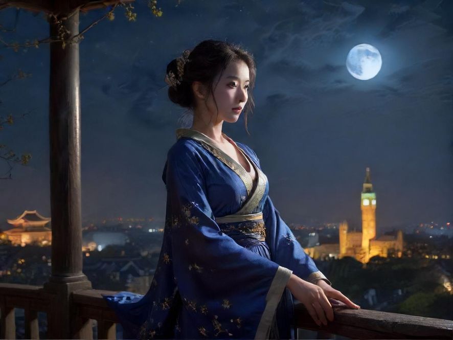 高端夜场会所夜景外观