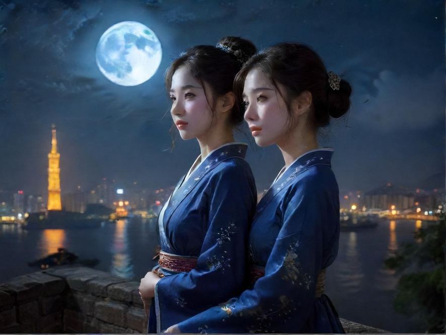 珠海夜色下的老司机指路地标
