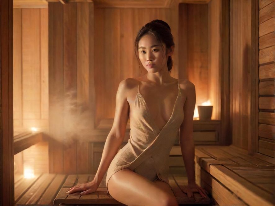 温馨舒适的汗蒸房内景