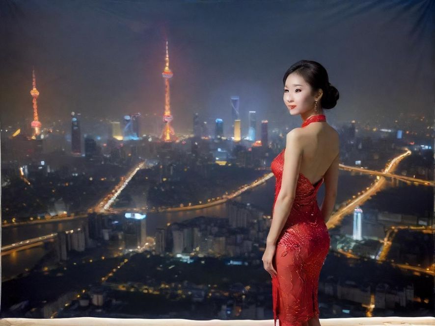 广州珠江新城璀璨夜景