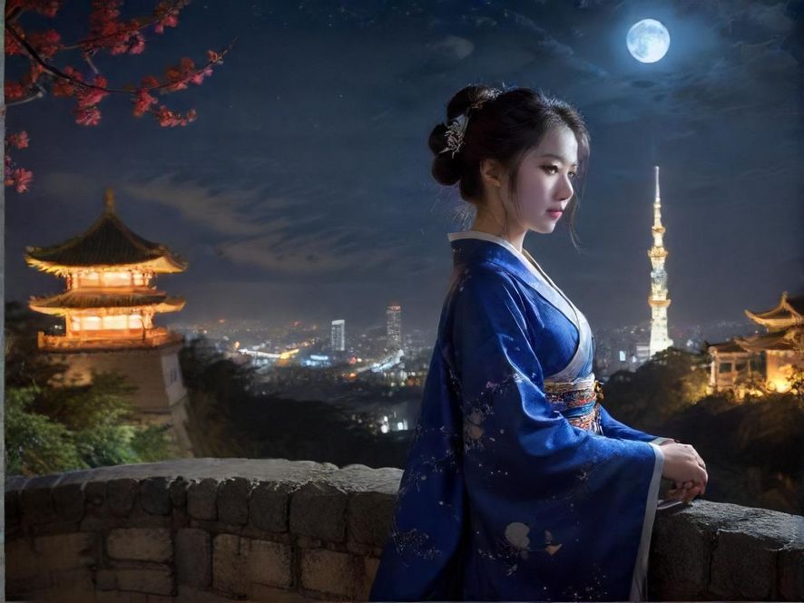 广州越秀区璀璨夜景
